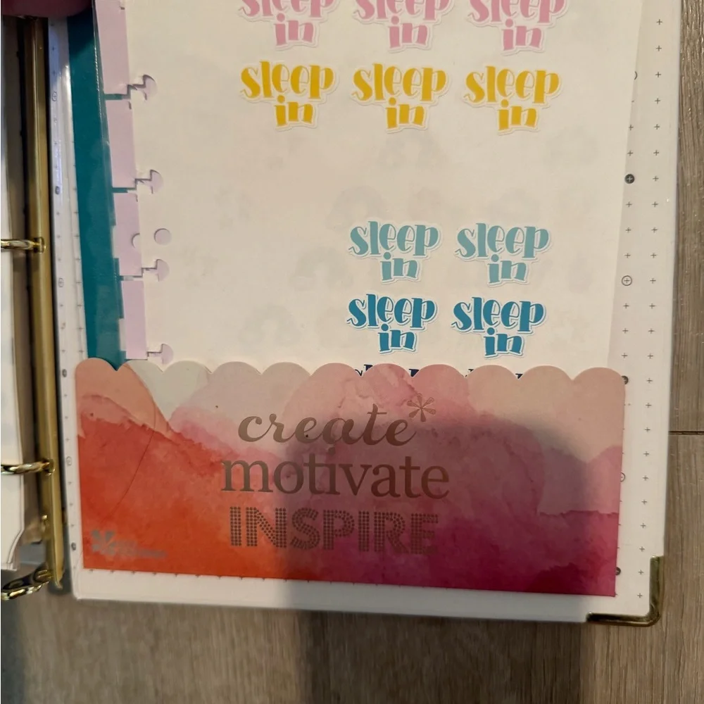 Yellow and Blue Typewriter Sticker Binder